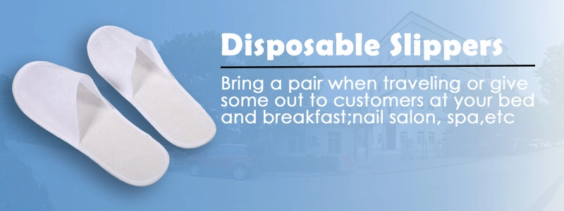 Hotel Supplies Customized Logo Closed Toe Disposable Slippers