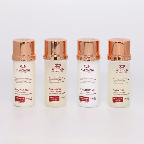 Set da toilette per ospiti monouso biodegradabile a 5 stelle di lusso di OEM, set di accessori, set di accessori per hotel ecologici