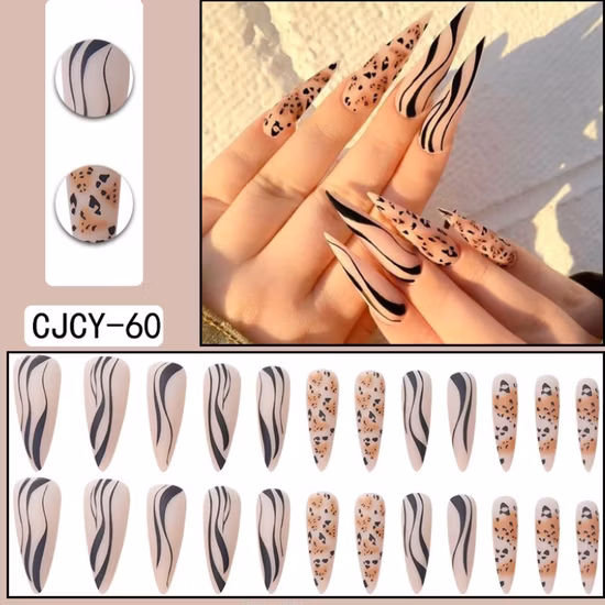 Stampa di alta qualità sulle unghie Unghie finte per nail art 12/24/30 pezzi Unghie finte
