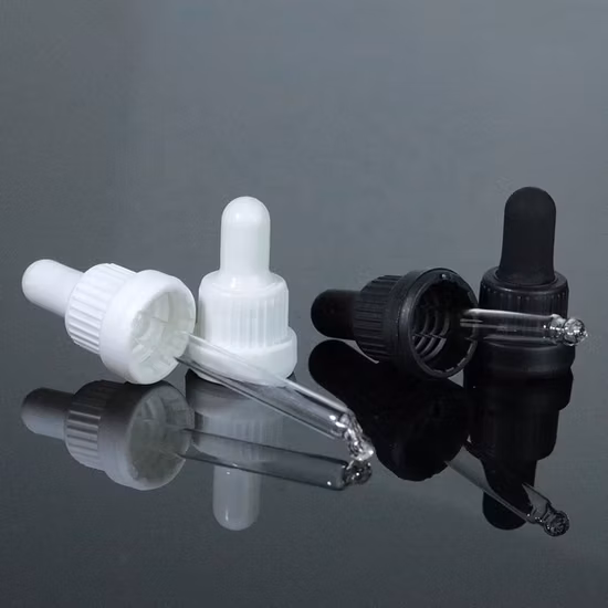 Tappo in alluminio con tappi in gomma siliconica, pipetta contagocce per uso cosmetico